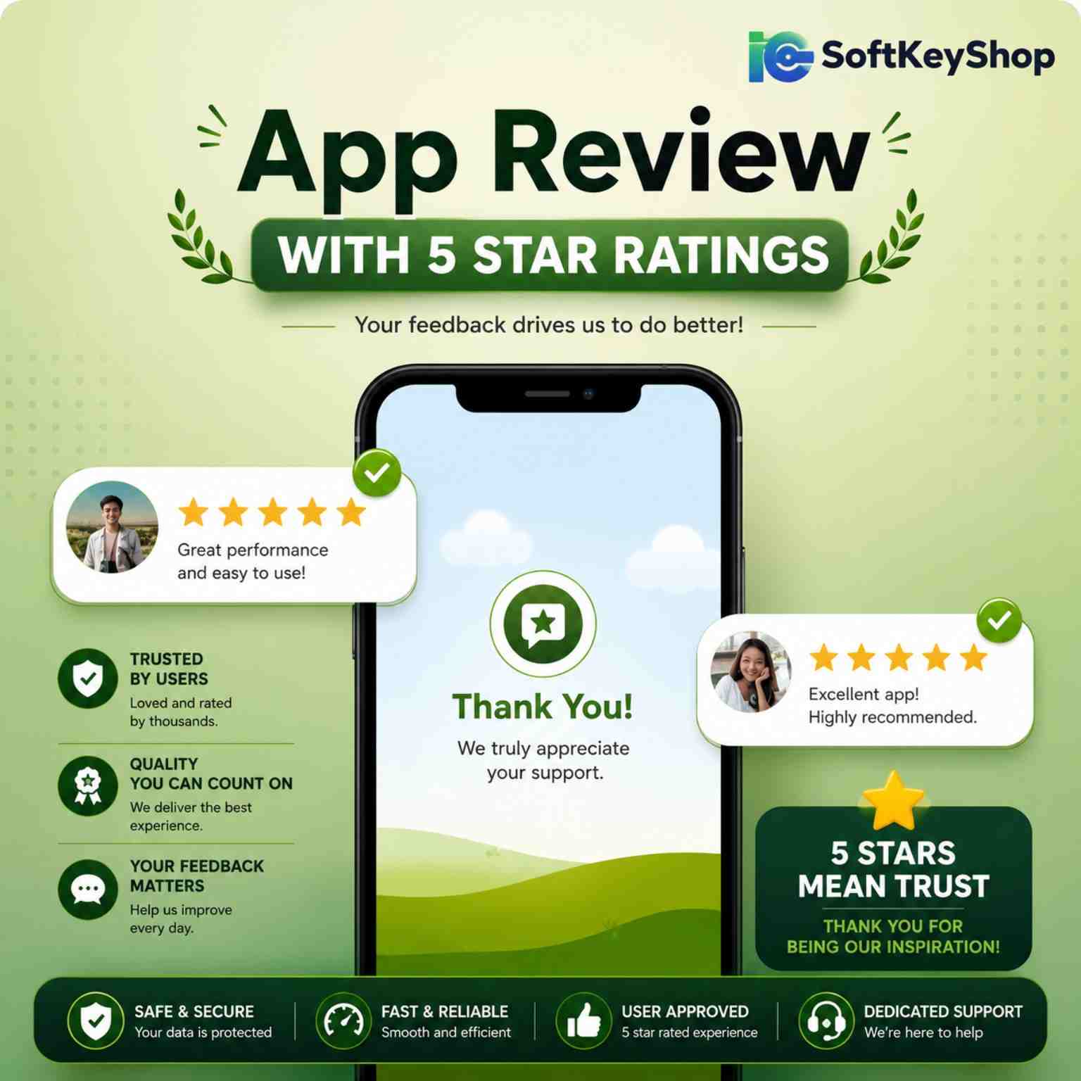 Google Play App Review with 5 Star Ratings